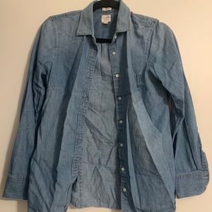 J CREW Medium Wash Chambray Button Down Shirt